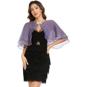 Women's Sheer Tencel Shawls and Wraps-Violet